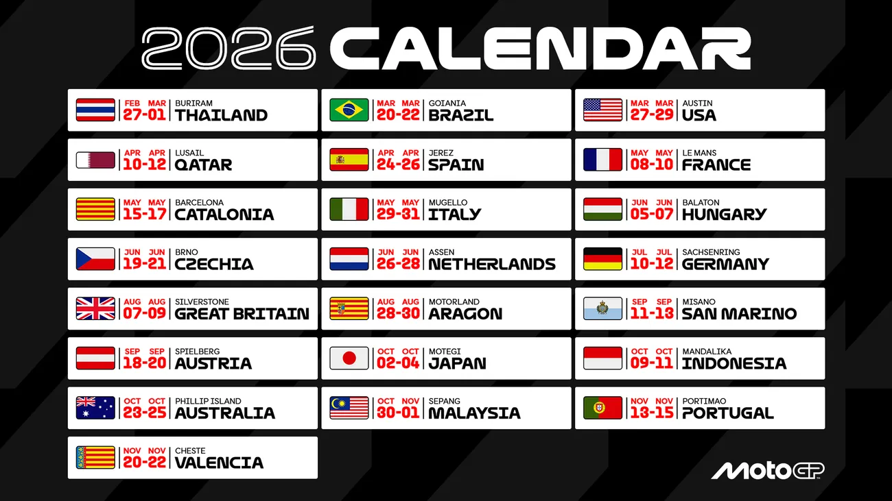 ตารางแข่ง MOTOGP 2026